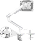 CTA Digital Tablet Arm Clamp Mount for Desks with Anti-Theft Security for iPad 10.2 Series - iPad Air 3 - & iPad Pro 10.5 - White (PAD-SSMAE)