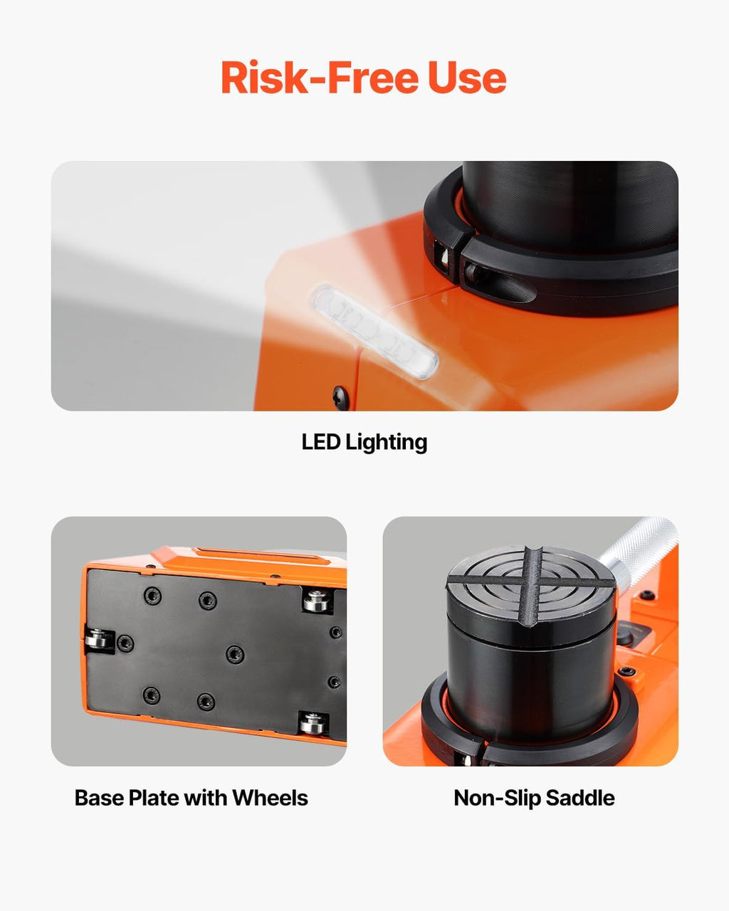 VEVOR Electric Car Jack, 15 Ton Hydraulic Jack Lift, Hydraulic Lifting Range 7.9-20.5 inch Portable Jack kit for Sedan, SUV, Truck