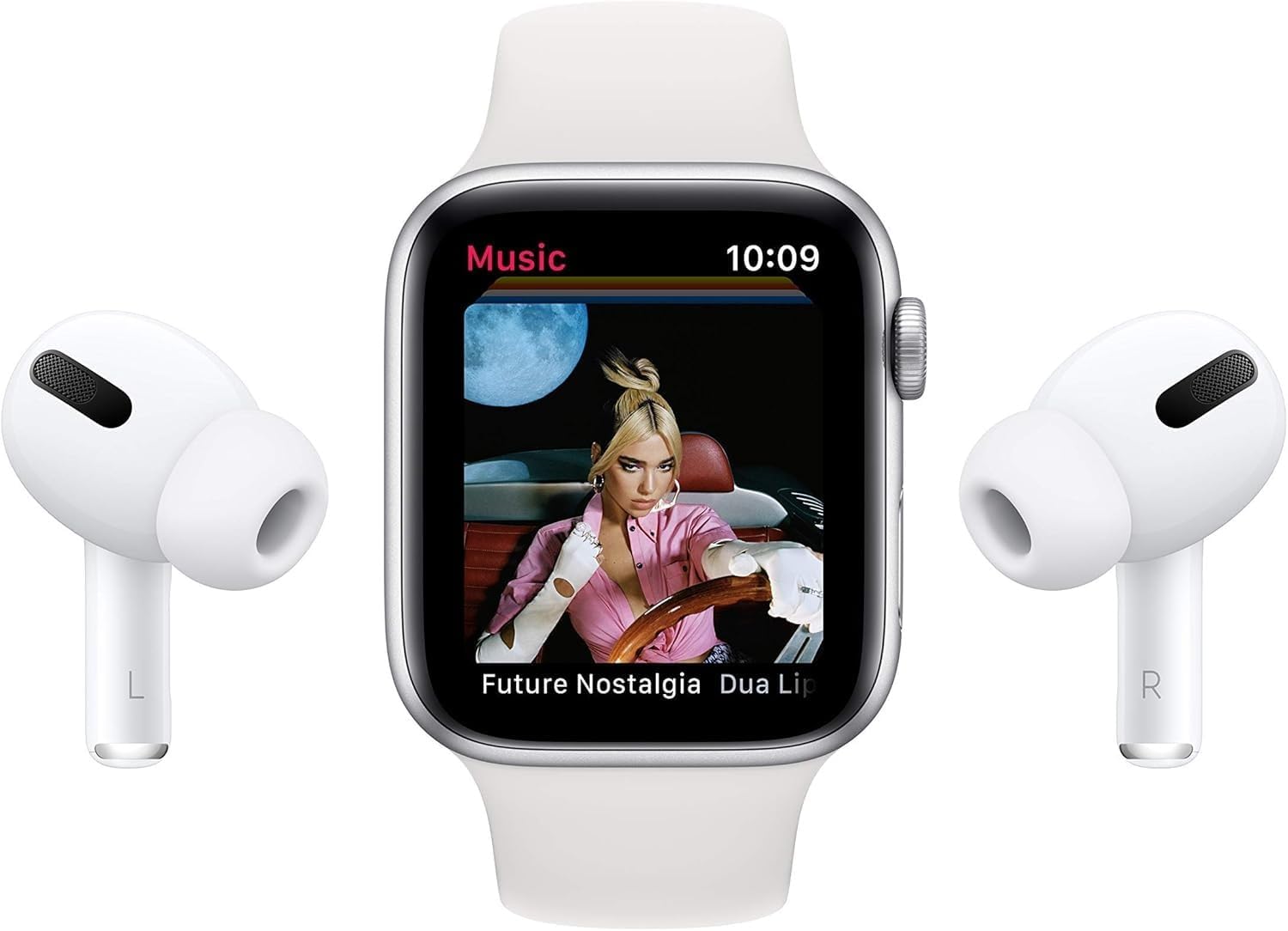 Apple Watch SE (2nd Gen) (GPS, 44mm) - Silver Aluminum Case with White Sport Band, S/M (Renewed)