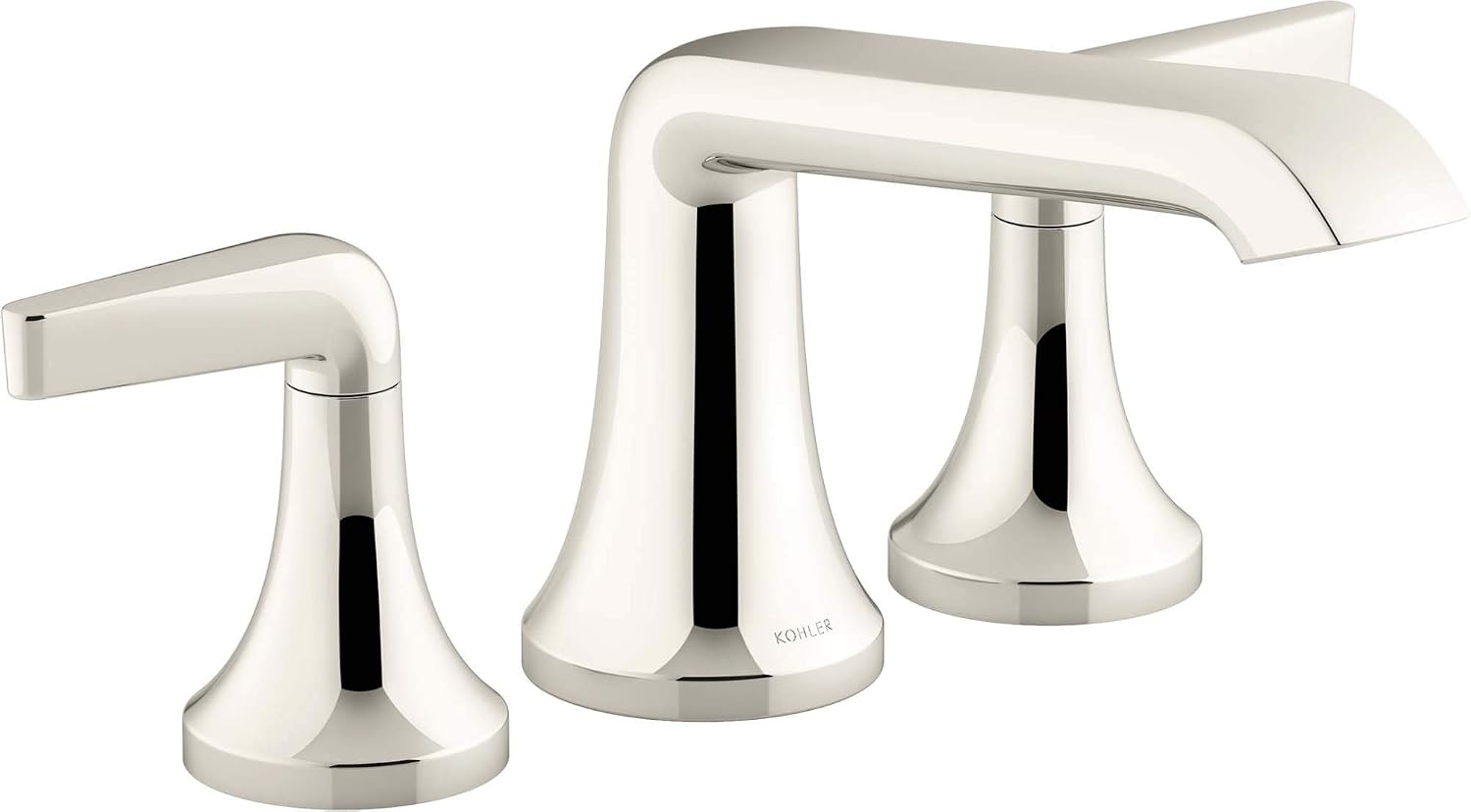 Kohler K-T22024-4 Tempered Deck Mounted Roman Tub Filler - Vibrant Polished Nickel