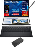 ASUS Zenbook Duo AI Powered 2-in-1 Laptop 14.0' Touchscreen OLED 2.8K Display (Intel Ultra 9-285H, 32GB LPDDR5X, 4TB PCIe SSD, Active Pen, Backlit KB, 2 Thunderbolt 4, WiFi 7, Win 11 Pro) w/USB-C Dock