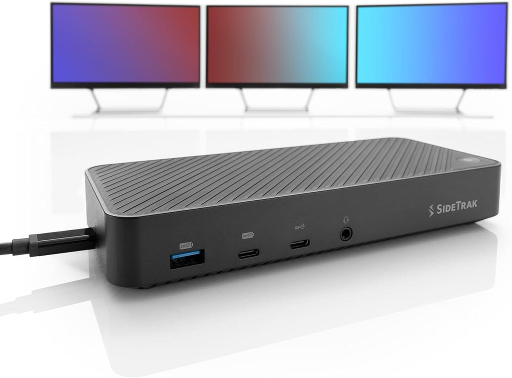 SideTrak 4K Docking Station | 13 Port High-Speed USB C Dock | Laptop Docking Station Dual Monitor/Triple Monitor | 100W Power Delivery | Compatible with Windows, Mac, Chrome