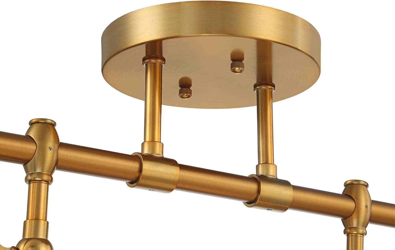 Pro Track Elm Park 4-Head Wall or Ceiling Track Light Fixture Kit Spot-Light Directional Adjustable Gold Finish Glass Modern Transitional Kitchen Bathroom Living Room Dining Hallway Bedroom 36' Wide