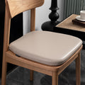 Set of 1/2/4 Memory Foam Dining Chair Cushion PU Leather Seat Cushion,Waterproof Indoor Outdoor Chair Seat Pad Non-Slip U-Shape Seat Cushion with Ties (Beige White,16x17inch - 4pcs)