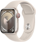 Apple Watch Series 9 [GPS + Cellular, 41mm] - Starlight Aluminum Case with Starlight Sport Band, M/L (Renewed)