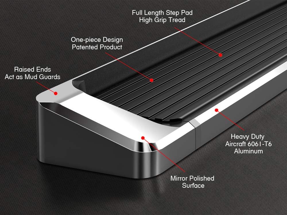 APS Running Boards Style Compatible with Toyota Tacoma 1995-2004 Extended Xtra Cab (4WD or Prerunner 2WD 4WD) (Nerf Bars Side Steps Side Bars)