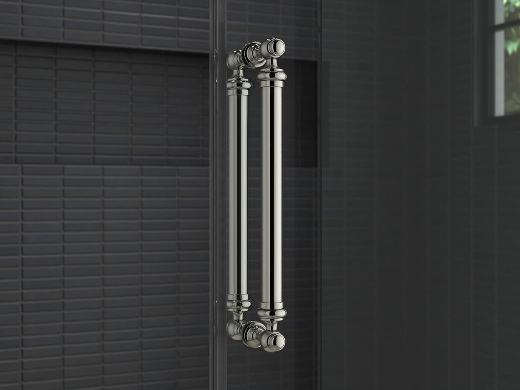 Kohler K-701728-SN 16-7/16' Back to Back Shower Door Handles, Vibrant Polished Nickel