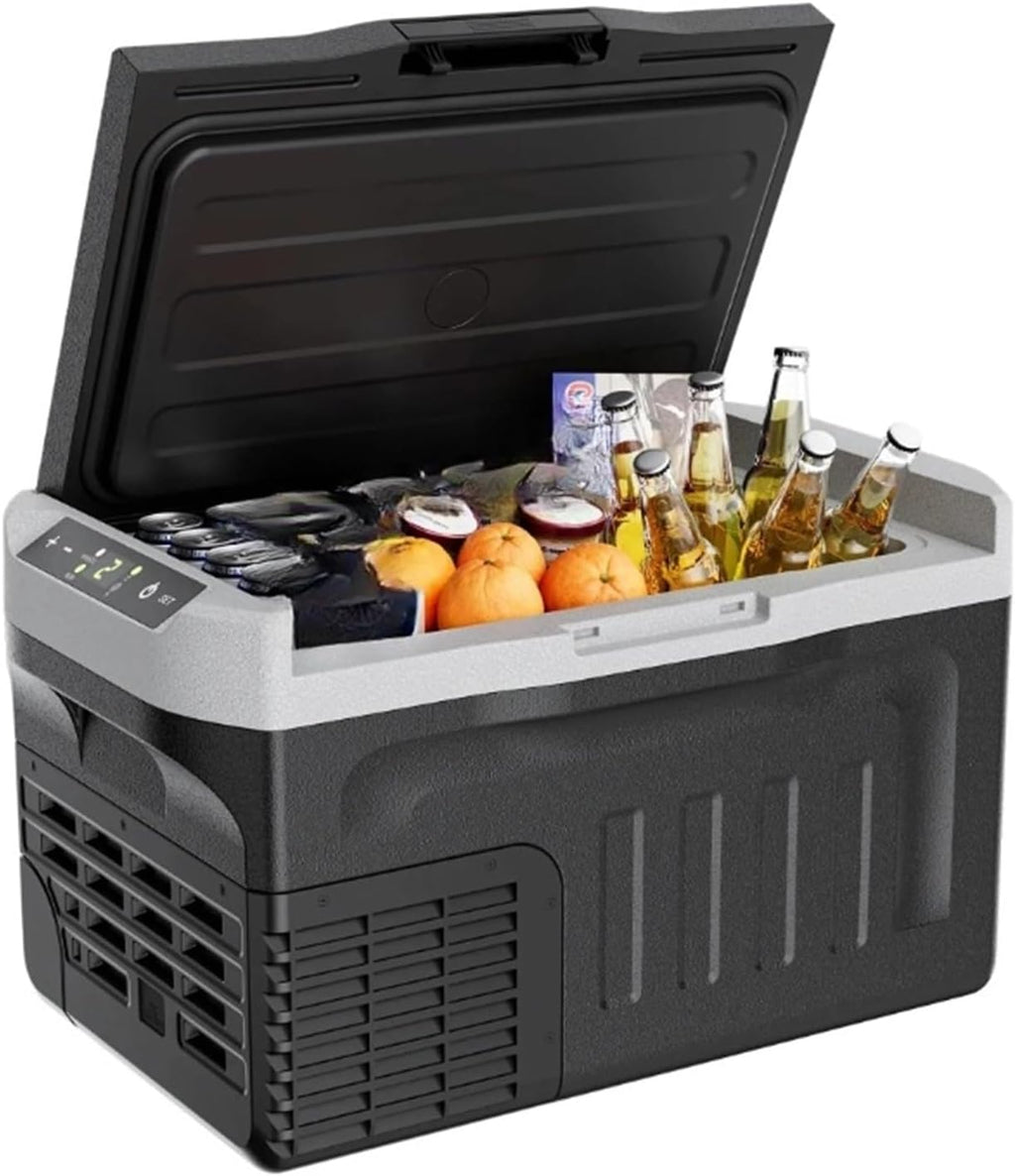 Portable Refrigerator, 22QT(21L) 12V Cooler, Compressor Mini Fridge, -4℉~68℉,12/24V DC 110~240 Volt AC For RV/Truck