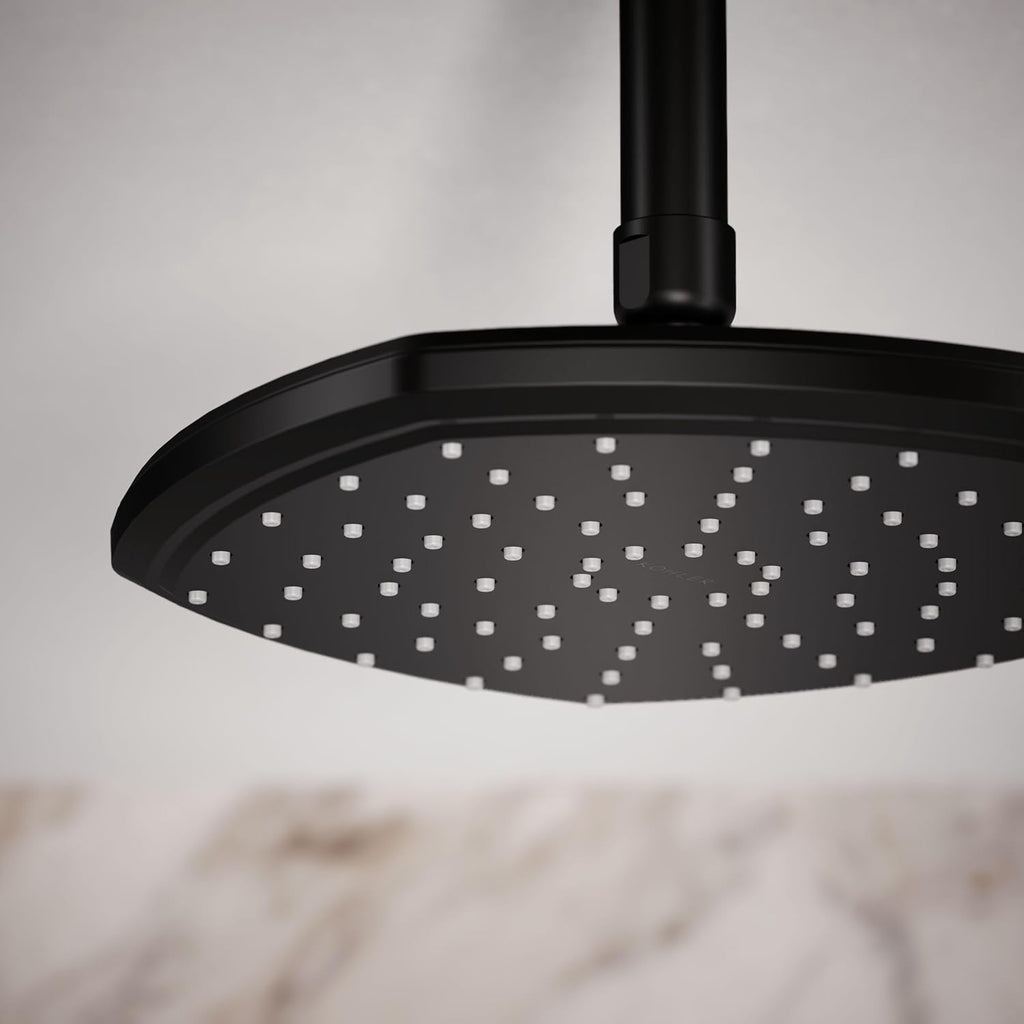 Kohler 27051-BL Occasion® 8' single-function rainhead, 2.5 gpm, Matte Black