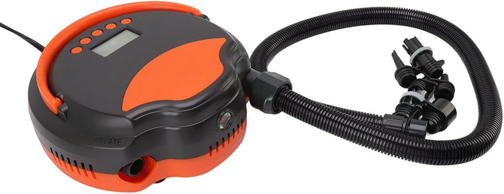 12V Vehicle Electric Air Pump, High Pressure Inflatable Pump, 110W - Auto Shut - Off Preset Pressure, LED Display & Light, Portable for Paddle Board Surfboard Boat