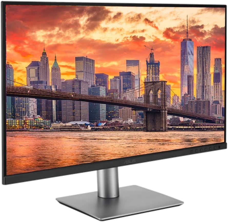 Asus ProArt PA329CRV 32-inch 2160P 4K UHD Professional Monitor, 2-Pack Bundle with USB-C 96W PD, Daisy Chain DisplayPort, HDMI, USB Hub, Integrated Speakers and Desk Mount Dual Monitor Stand