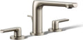 Kohler 97352-4-BN Avid® Widespread Bathroom Sink Faucet, 1.2 gpm, Vibrant Brushed Nickel