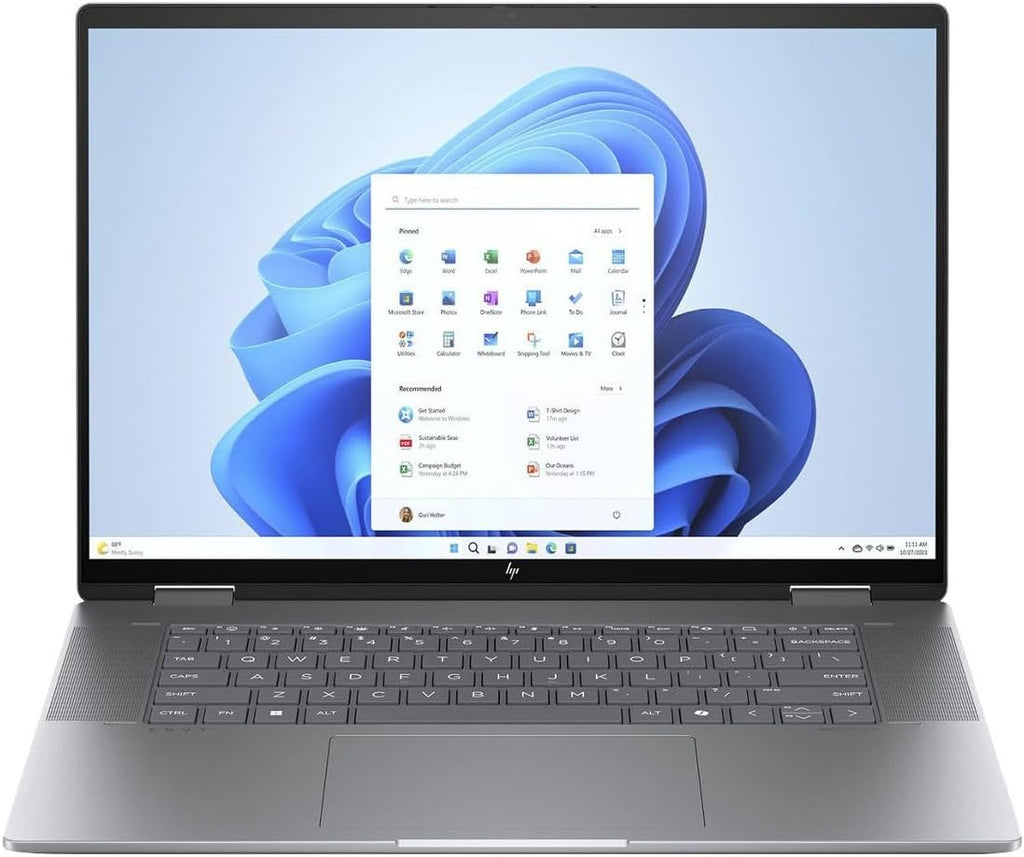 HP Envy x360 2-in-1 AI Copilot Laptop, 16' WUXGA Touchscreen, AMD Ryzen 7-8840HS(Beats i7-1355U), 16GB DDR5, 2TB SSD + 256GB Portable SSD Hub, Backlit, Webcam, Type-C/DP 1.4, Win 11 Pro