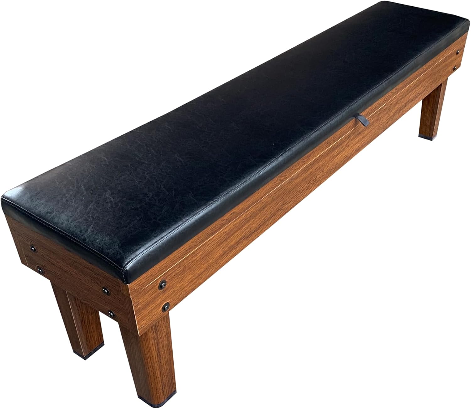 RACK Tuscany 6-Foot Storage Bench (Brown) – Billiard Organizer with Padded Seat