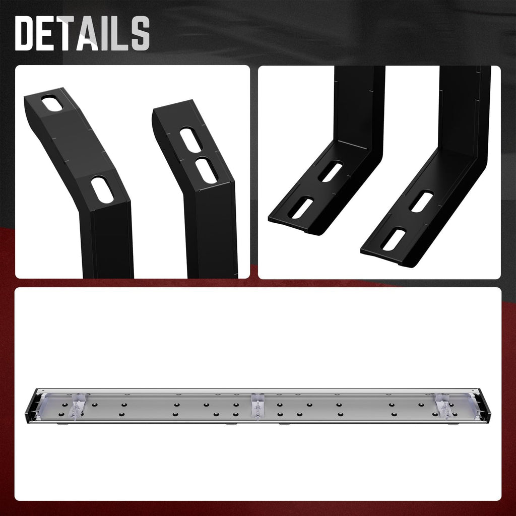 DNA Motoring 6.5 Inches Flat Board Side Steps Running Boards Compatible with 2010-2024 Toyota 4Runner, STEPB-U-4RN10-T1