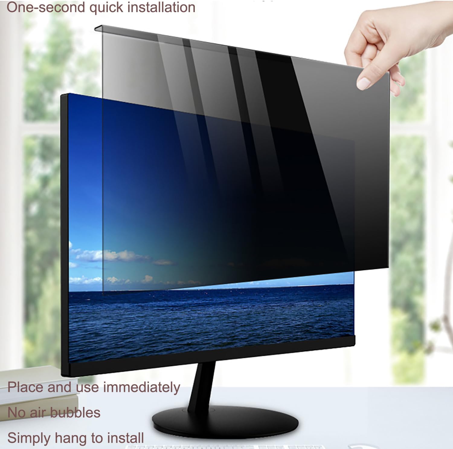 Privacy Screen Anti Peeping Film for Diagonal 14-32 inch Aspect 16:9 4:3 16:10 Computer Monitor LED Screen Laptop Screen Privacy Shield Protector,32in 16:9