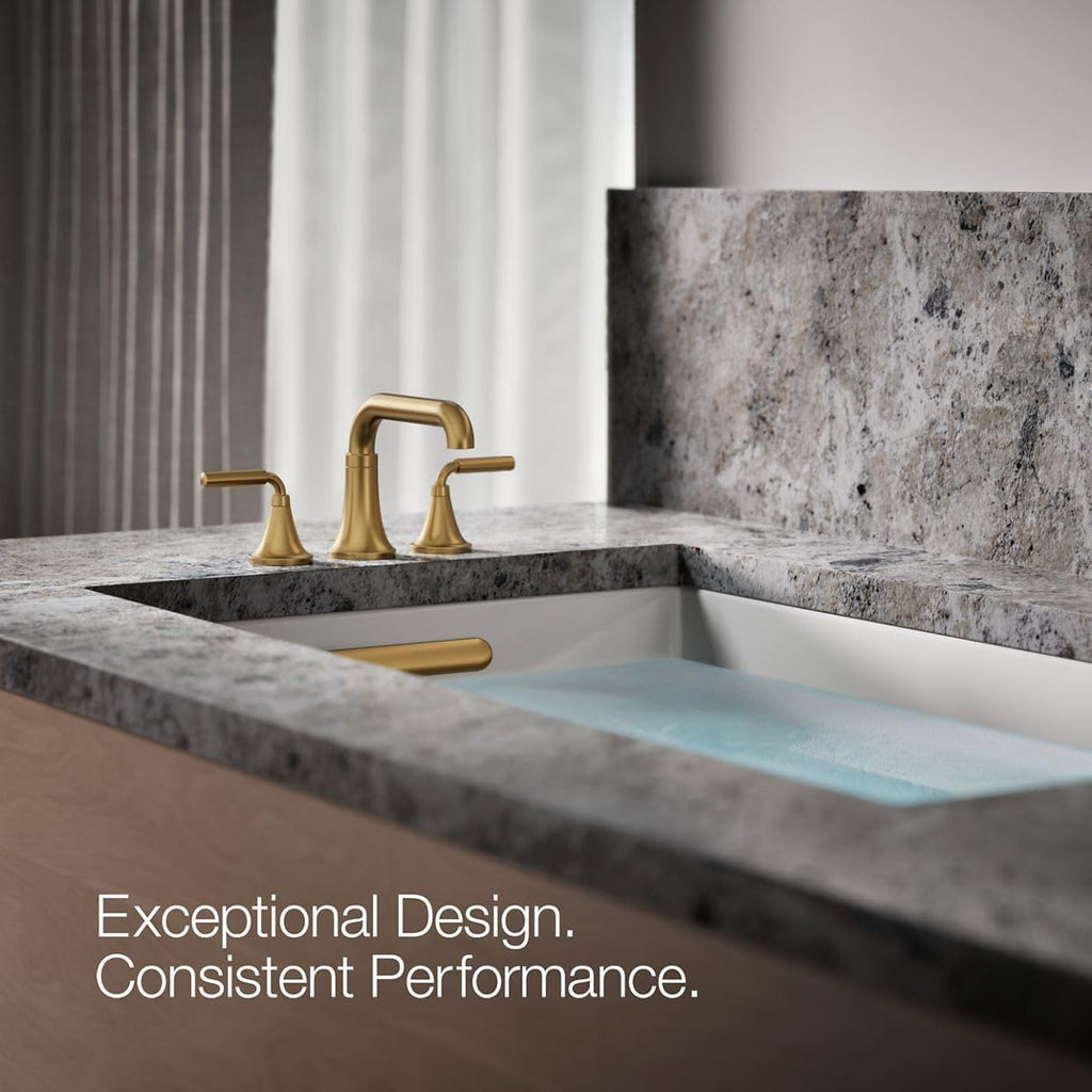Kohler T27417-4-2MB Tone™ Deck-Mount Bath Faucet Trim, Vibrant Brushed Moderne Brass