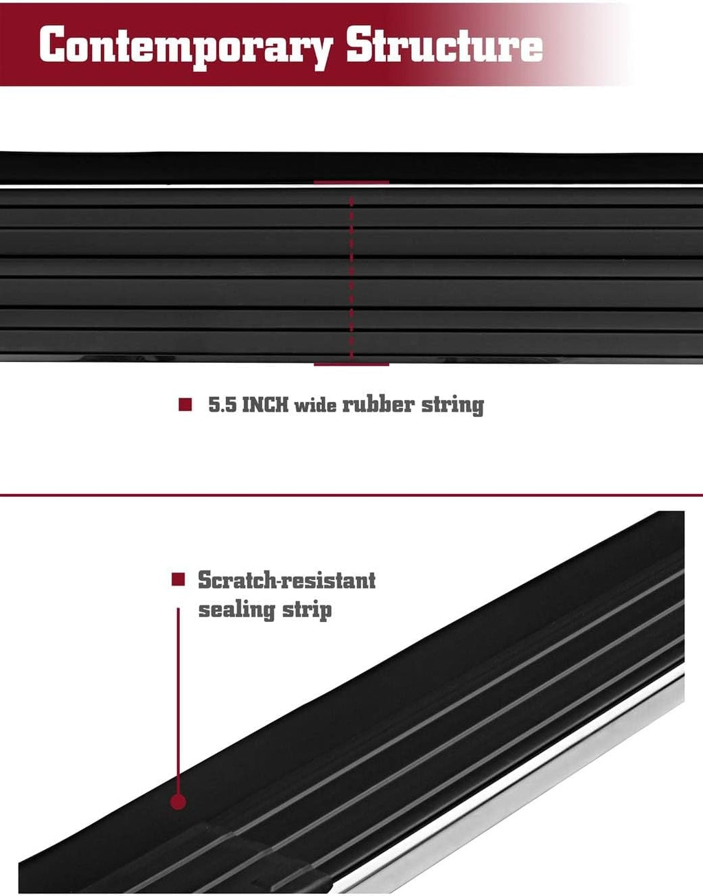 TAC Running Boards Compatible with 2022-2025 Nissan Pathfinder SUV 5.5' Aluminum Black Side Steps Nerf Bars Step Rails Exterior Accessories 2 Pieces