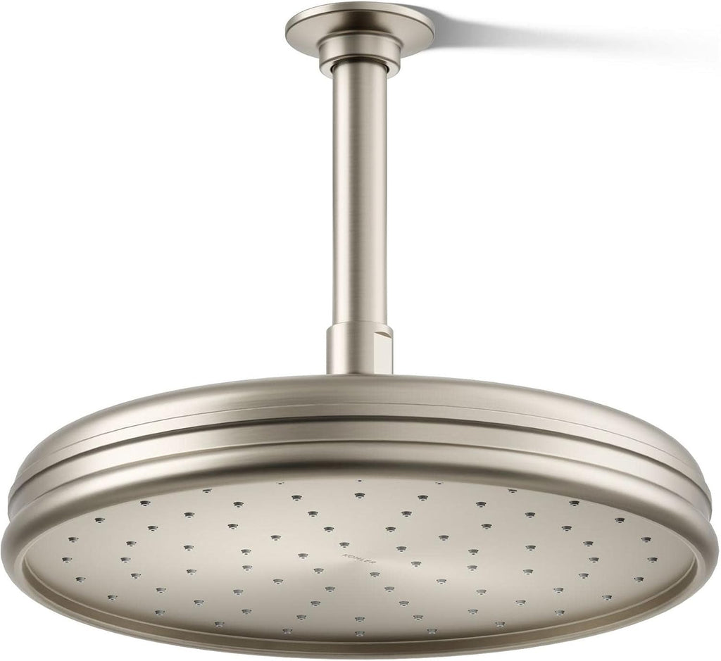 Kohler 13693-G-BN Traditional 10' single-function rainhead, 1.75 gpm, Vibrant Brushed Nickel