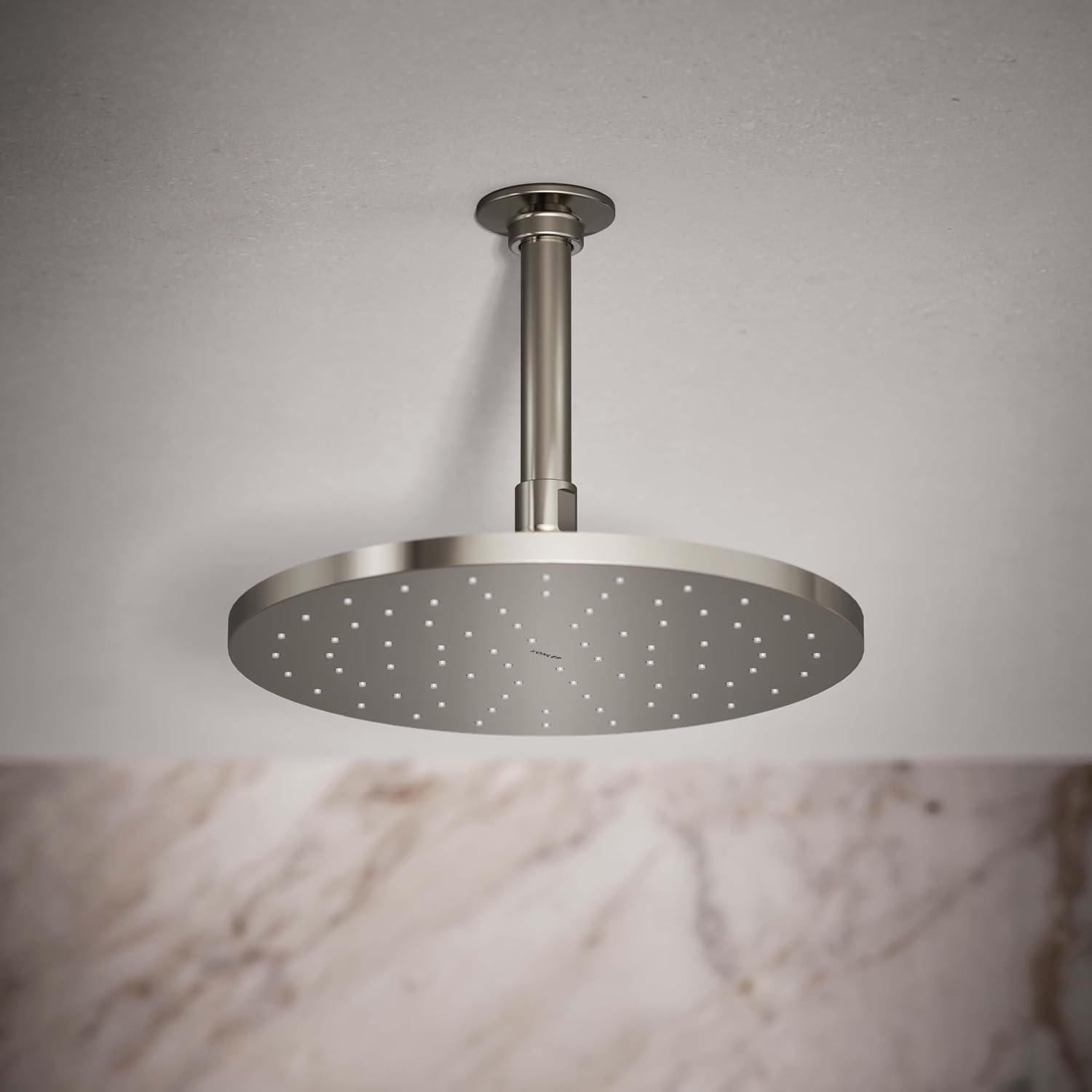 Kohler 13689-G-SN Contemporary Round 10' single-function rainhead, 1.75 gpm, Vibrant Polished Nickel