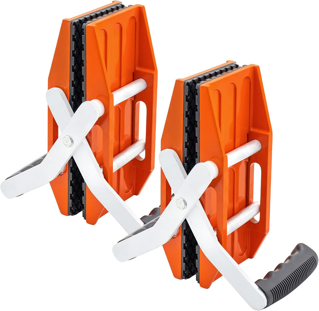 2 PACK Double Handed Stone Carrying Clamps with Black Rubber-lined, Granite Panel Carriers Lifting Tools, 660lbs Transporting Heavy Duty Carry Clamp for Glass Quartz Slabs Marble