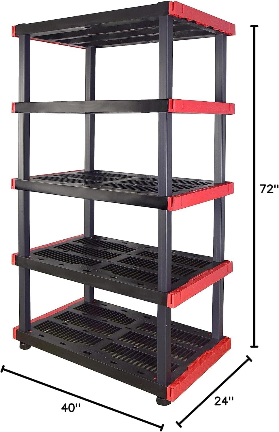 CX Craftsman 5-Tier Highly Durable Storage Rack, 5 Shelves That Support up to 200lbs/shelf, Organization and Storage, Weather-Resistant Design, Easy Assembly, American Made (72.3'H x 40'W x 24'D)