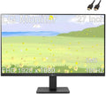 LG 27 inch Monitor, FHD IPS Display, 100Hz, 5ms, AMD FreeSync Premium, HDMI, 3-Side Virtually Borderless Design, Black, with HDMI Cable
