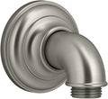 Kohler K-72796-BN Artifacts Wall-Mount Supply Elbow, Vibrant Brushed Nickel, 3.00 x 3.13 x 4.38 inches