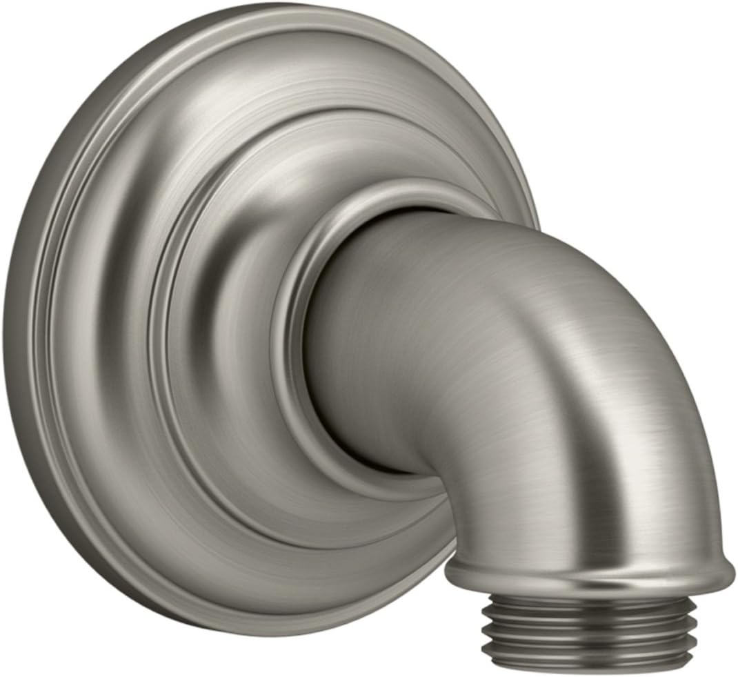 Kohler K-72796-BN Artifacts Wall-Mount Supply Elbow, Vibrant Brushed Nickel, 3.00 x 3.13 x 4.38 inches