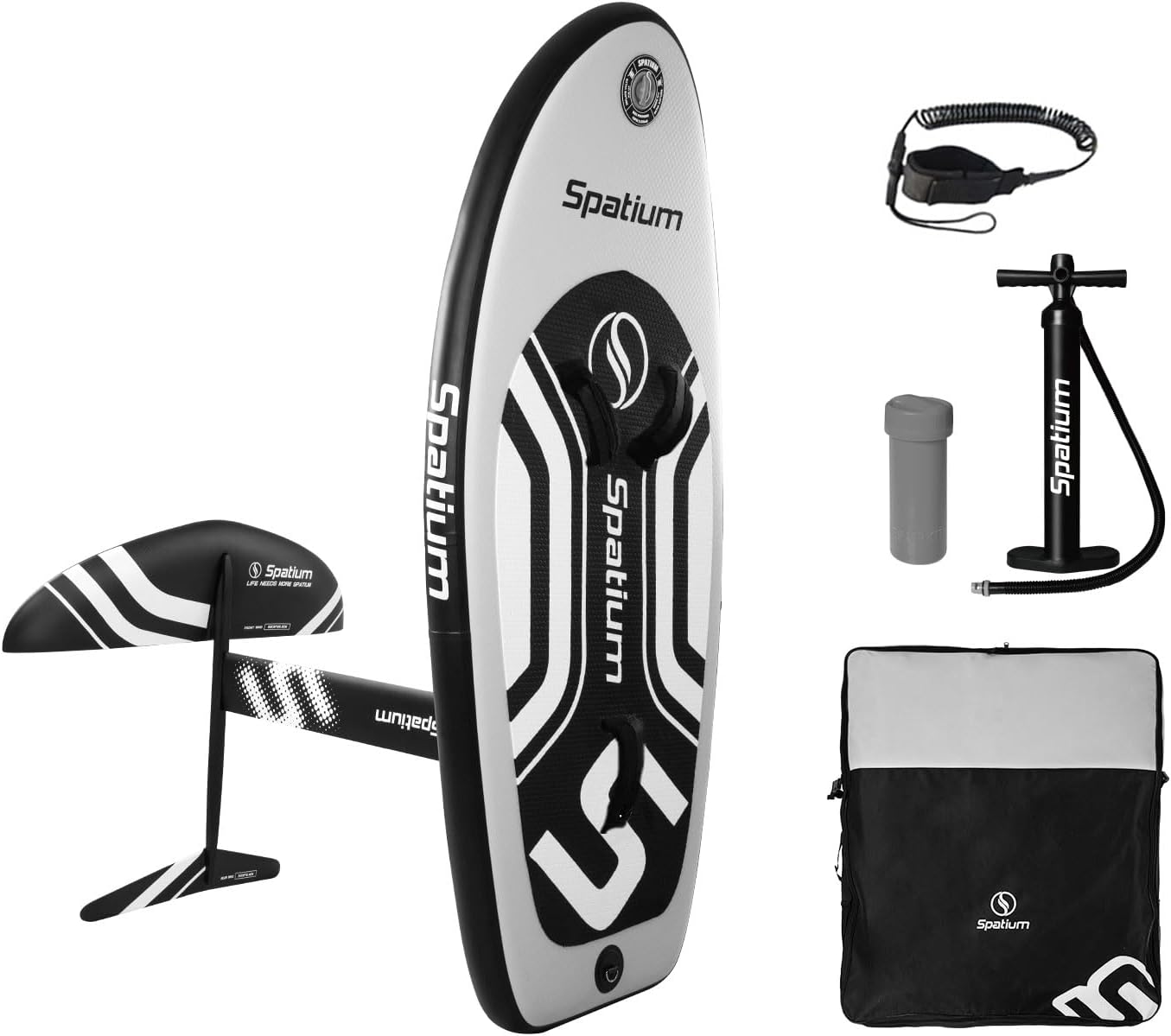 Spatium Unpowered Hydrofoil Boards Inflatable Foil Board Foiling Surfing with F200 Foil Boarding Without Motor