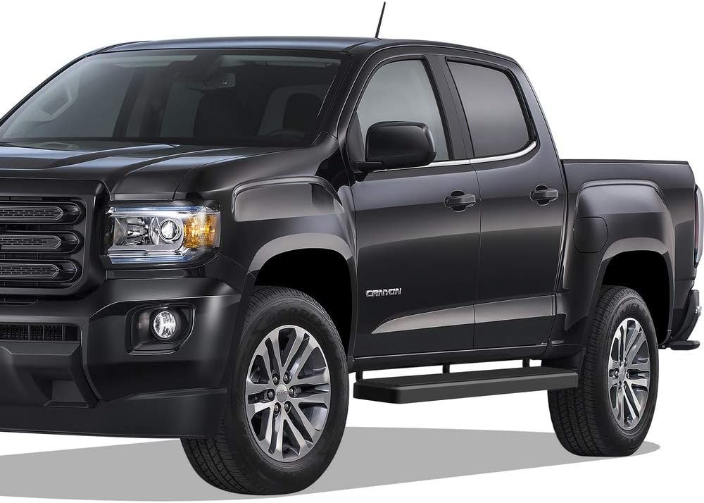 Tuxtreme Running Boards 6-inch Black Compatible with Chevy Colorado GMC Canyon 2015-2026 Crew Cab Stainless Steel (Nerf Bars Side Steps Side Bars)