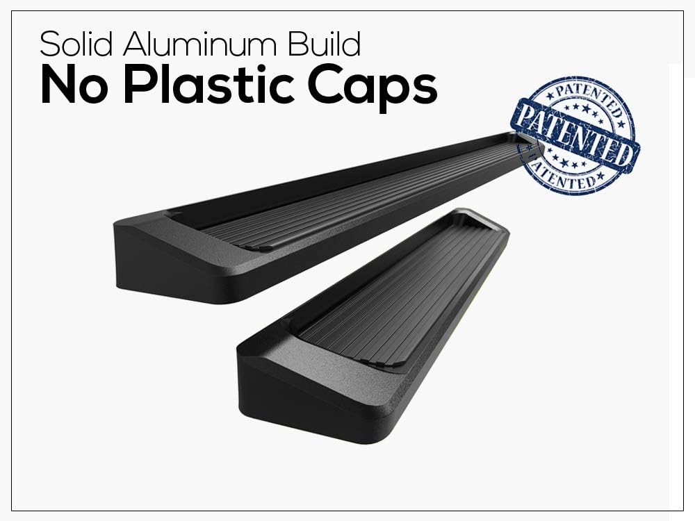 APS Running Boards (Nerf Bars Side Steps Step Bars) Compatible with Ford Econoline 1999-2014 Full Size Van 3-Door (Black Powder Coated Running Board Style)