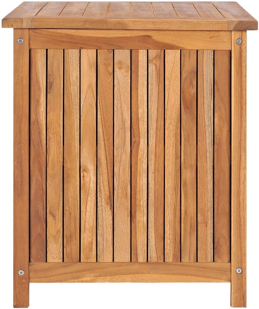 Solid Wood Outdoor Storage Bench,Solid Teak Wood Garden Deck Box Patio Storage Box with Liftable Top Outdoor Wooden Storage Container for Patio,Backyard,Poolside, 23.6'x19.7'x22.8'