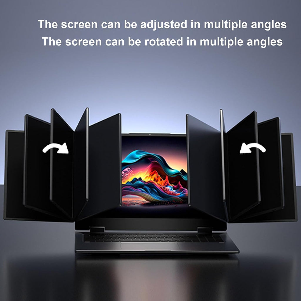 Tangxi Fold Screen Laptop, 16 Inch Main Display & Dual 10.5 Inch Secondary Screens, 16GB RAM 1TB SSD, 11Pro Face Unlock, with WiFi6 RJ45 for Multitasking Work Design (US Plug)