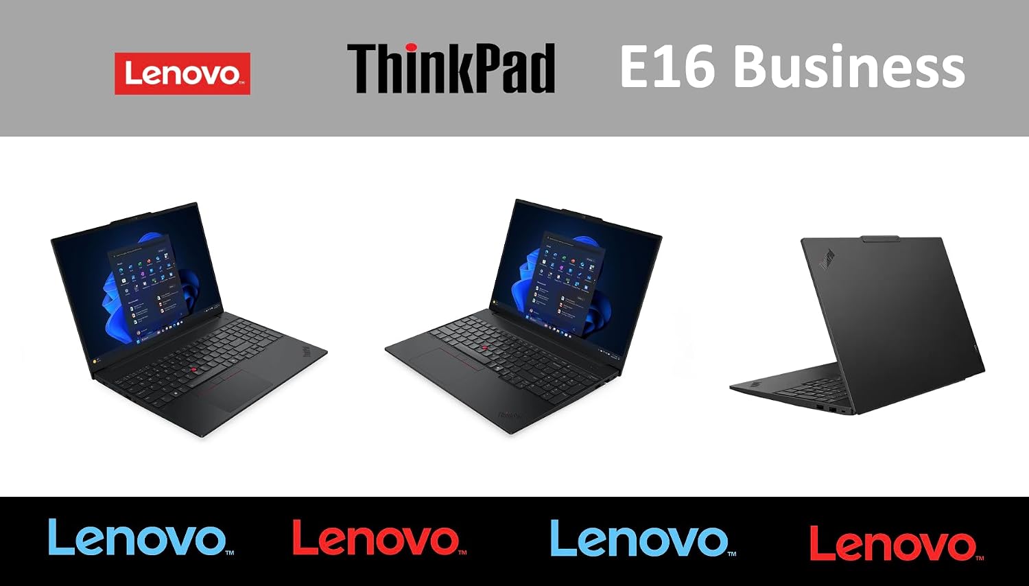 Lenovo ThinkPad E16 Gen 3 Business Laptop 16.0' Touchscreen WUXGA IPS 300 nits (Intel Ultra 5-225U 6-Core 2.00GHz, 16GB DDR5, 512GB PCIe SSD, Backlit KB, FP, Win11Pro) w/DKZ USB Port Expander