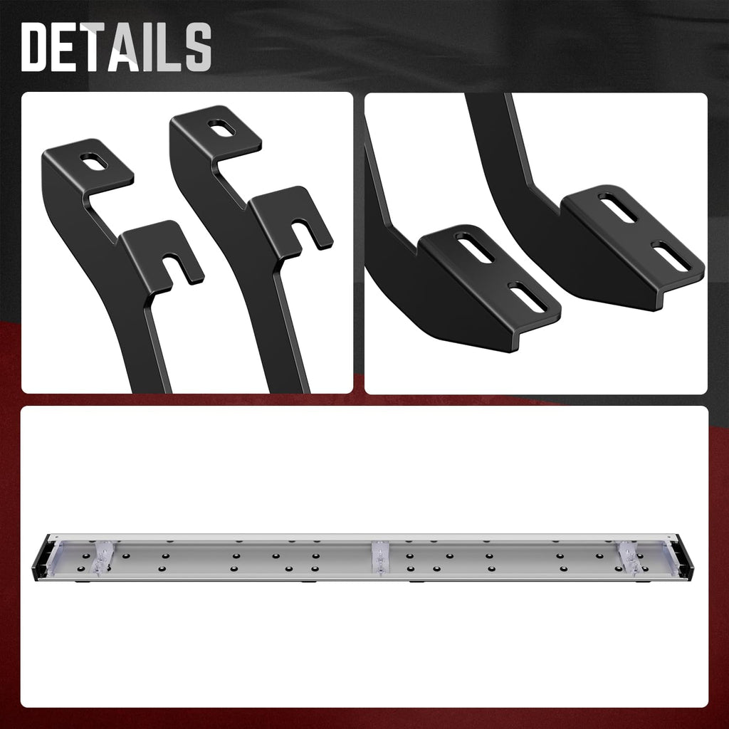 DNA Motoring 6.5' Flat Running Boards Side Step Nerf Rails Bars Compatible with Ford Ranger Extended Cab 2019-2023, STEPB-U-RGR19-T1-E
