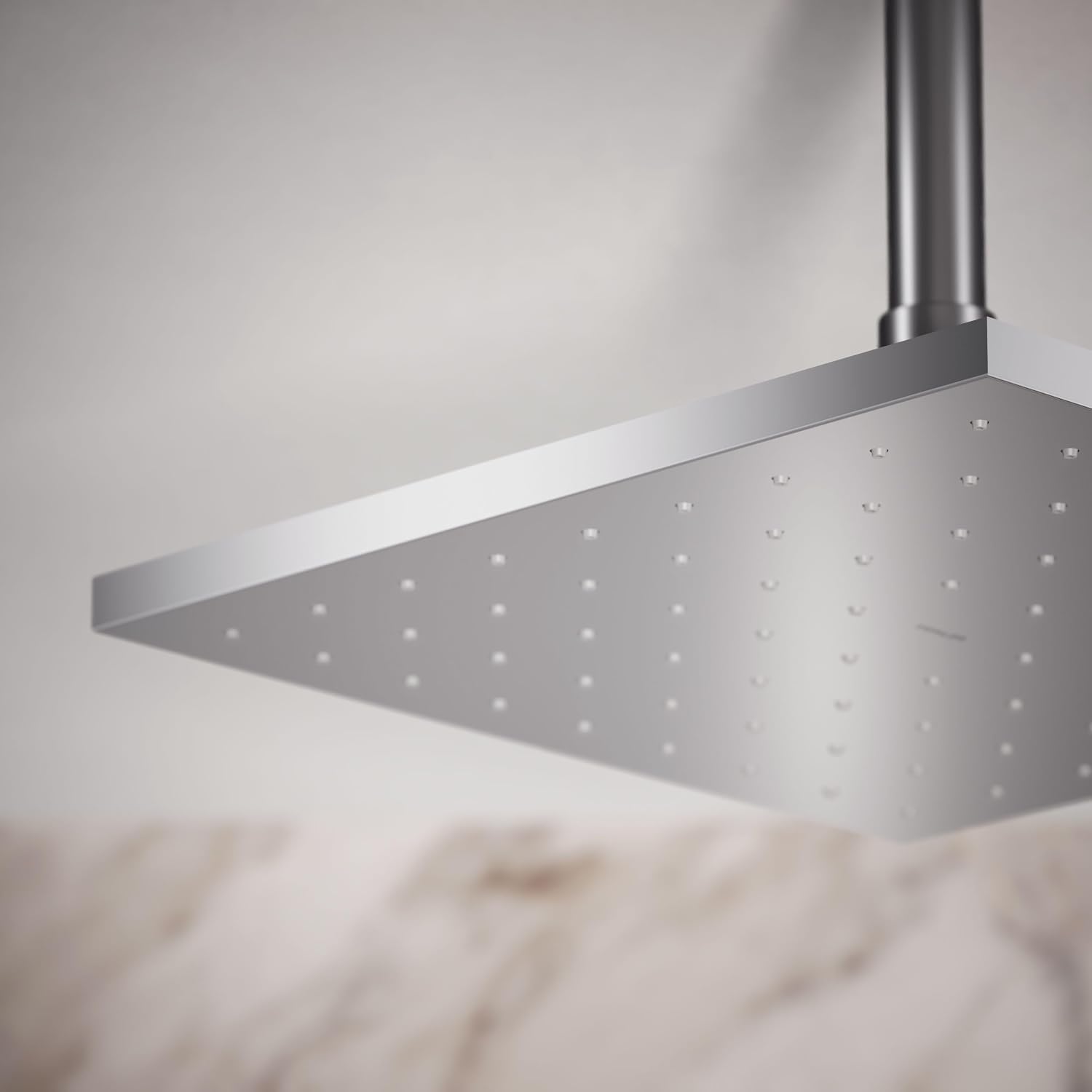 Kohler 13696-CP Contemporary Square 10' single-function rainhead, 2.5 gpm, Polished Chrome