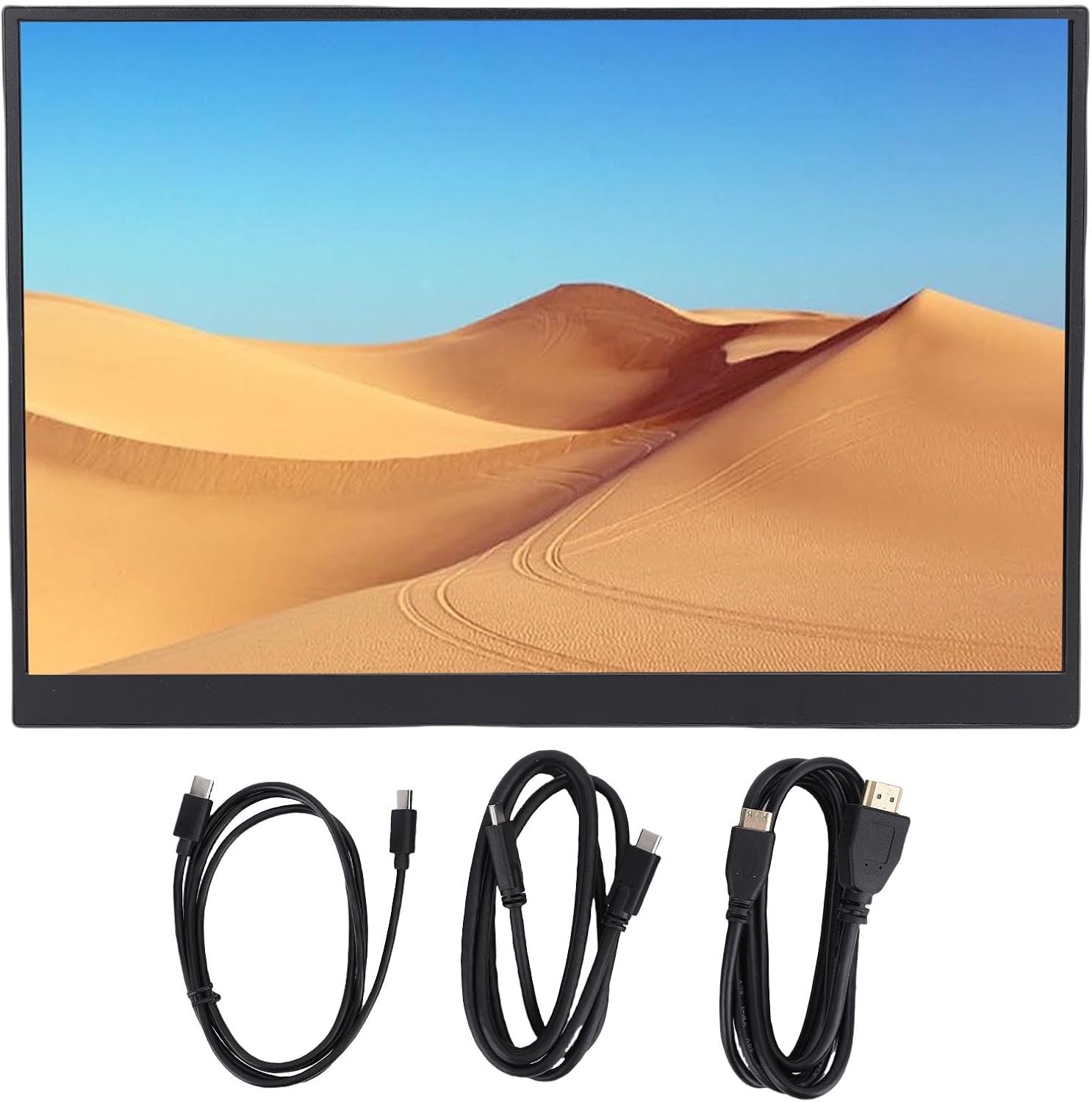Diyeeni 16 inch Portable Monitor, 4K 120Hz USB C HDMI Travel Monitor with Protective Case, Built in Dual Speaker, External Second Screen for Laptop, PC for for Switch