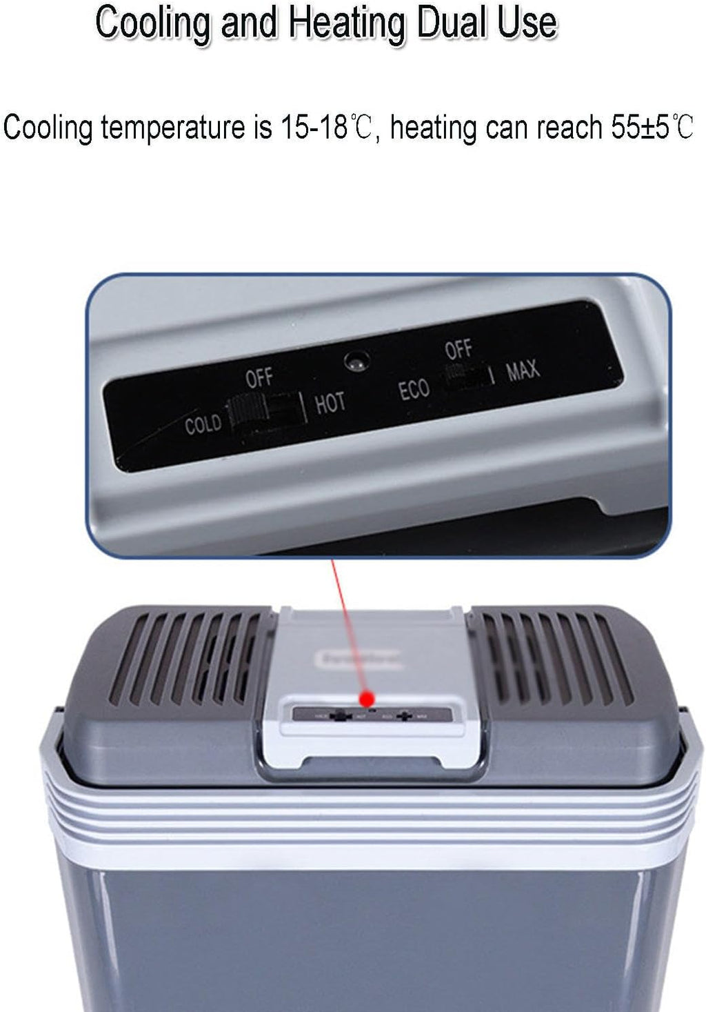 Electric Car Cooler & Warmer with 12V DC & 220V AC Outdoor Fridge Portable Insulated Box Stall Ice Bucket Fresh-Keeping Small Refrigerator for Travel, Camping, Vehicles, Home