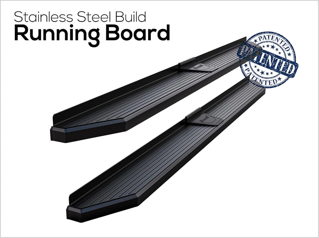Tuxtreme Black Stainless Running Boards Compatible with Jeep Grand Cherokee 2011-2021 (Include 22 WK)(Exclude Limited X & High Altitude & Summit & SRT & SRT8 & Trackhawk & Trailhawk) Side Steps 6in