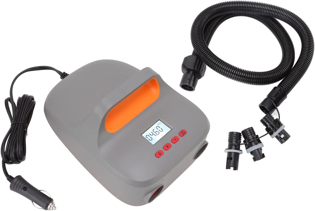20PSI High Pressure Air Pump for Paddle Board, Electric Inflation Deflation Pump with LCD Screen, Portable 12V DC Car Connector for, Inflatable Boats, Tents, Quick Conversion