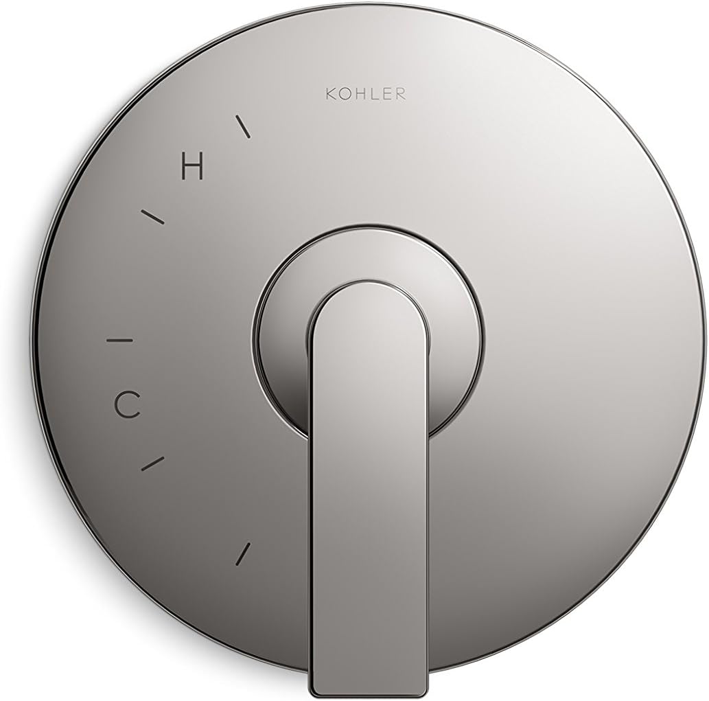 KOHLER K-TS73115-4-CP Composed Valve Trim with Lever Handle For Rite-Temp Pressure-Balancing Valve, Not Included, Polished Chrome