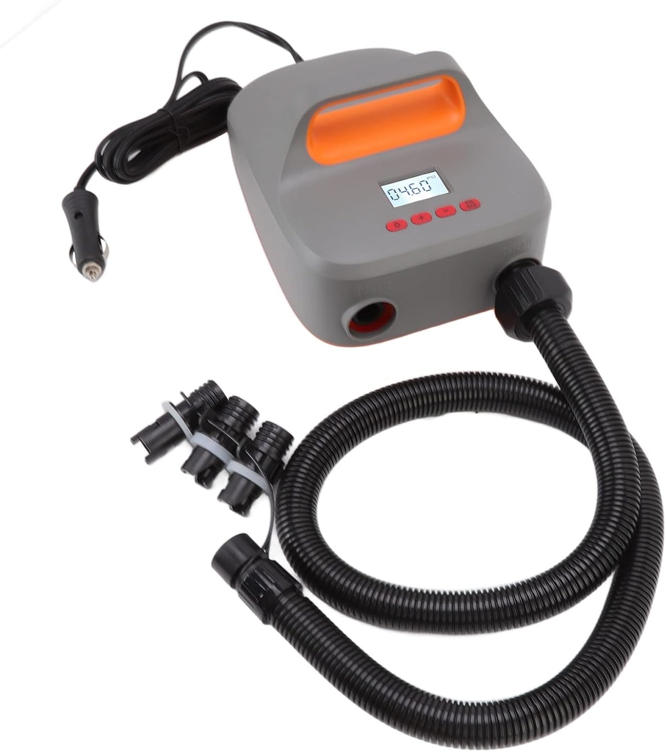 High Pressure Air Pump Paddle Board Electric Air Pump 20PSI Fast Inflation Deflation with LCD Screen for Stand Up Paddle Boards Inflatable Tents Boats ABS Material 1927g