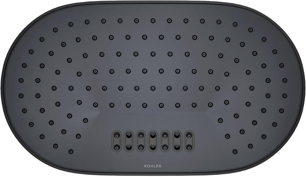 Kohler 26295-BL Statement® Oblong 14' two-function rainhead, 2.5 gpm, Matte Black