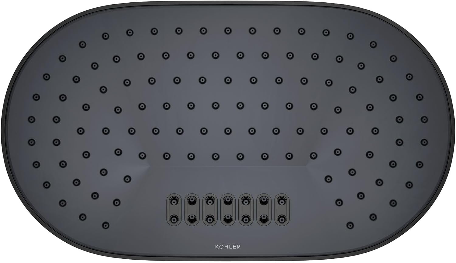 Kohler 26295-BL Statement® Oblong 14' two-function rainhead, 2.5 gpm, Matte Black