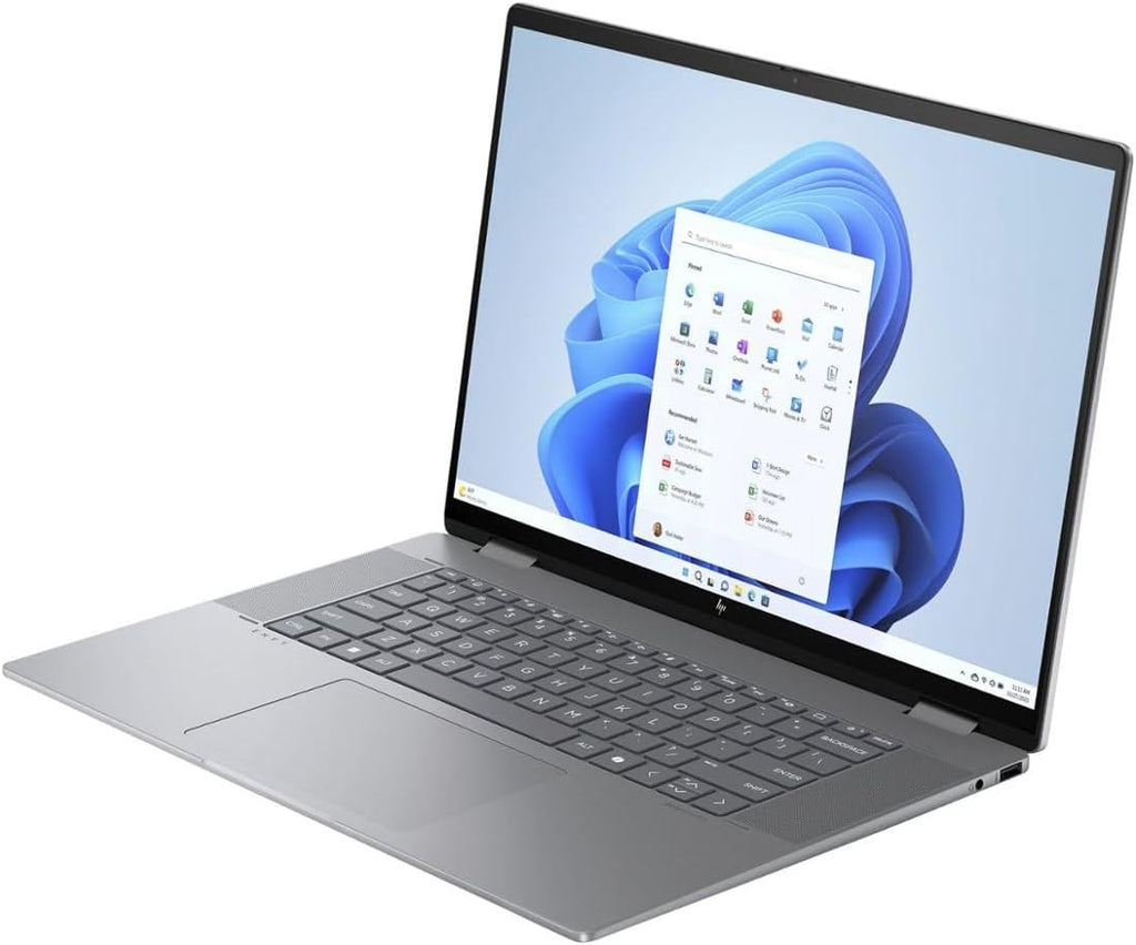 HP Envy x360 2-in-1 AI Copilot Laptop, 16' WUXGA Touchscreen, AMD Ryzen 7-8840HS(Beats i7-1355U), 16GB DDR5, 2TB SSD + 256GB Portable SSD Hub, Backlit, Webcam, Type-C/DP 1.4, Win 11 Pro