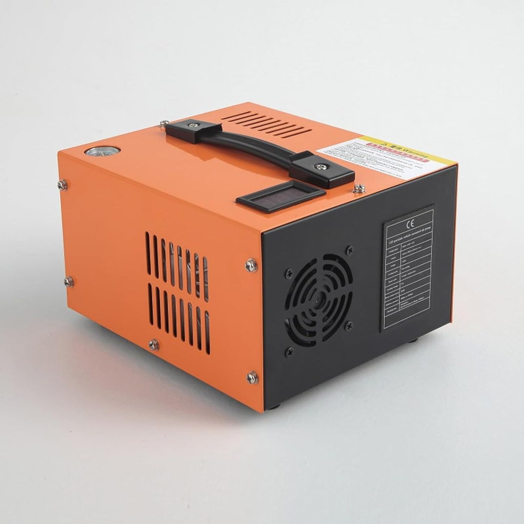 4500PSI Air Compressor 300W Portable High Pressure Air Compressor Pump Dual Power Supply 12V DC/110V AC with Built-in Fan and Dual Display for Rifle Paintball and Scuba Tank