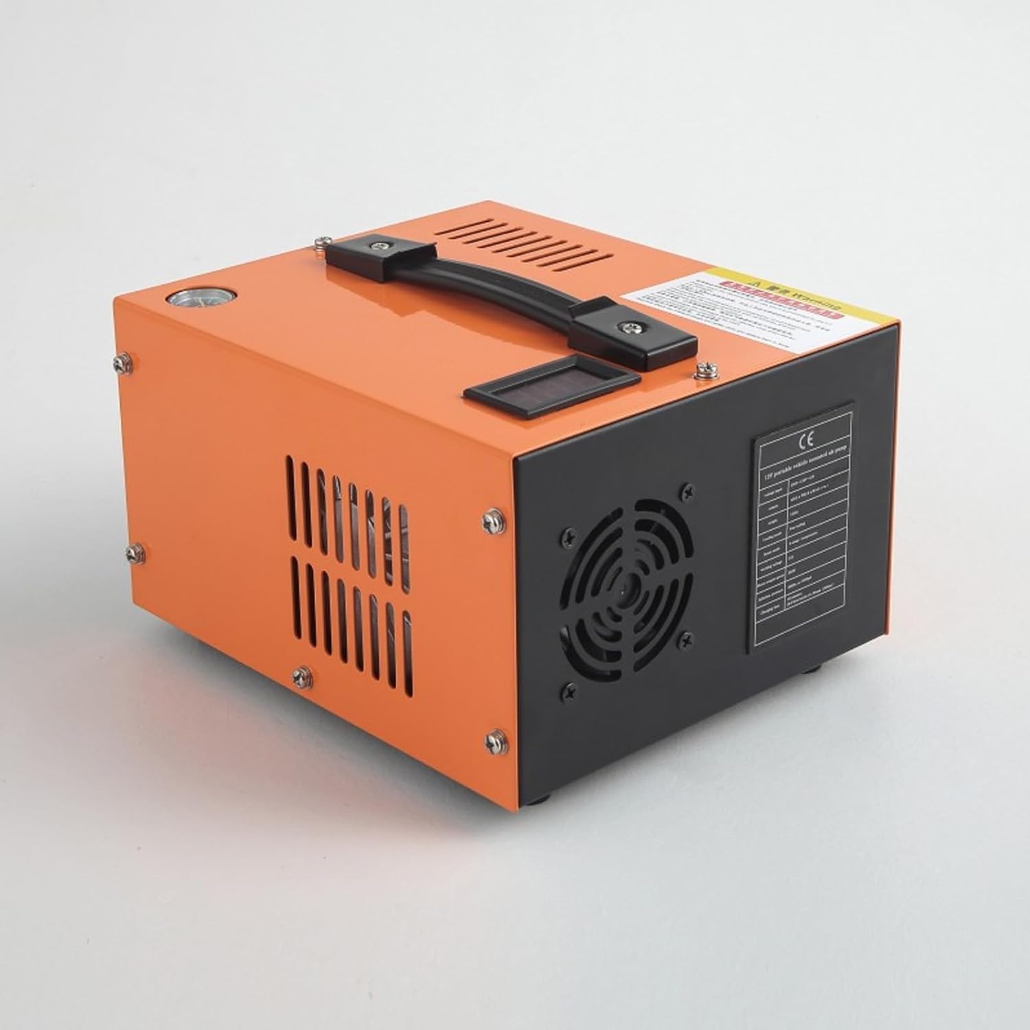4500PSI Air Compressor 300W Portable High Pressure Air Compressor Pump Dual Power Supply 12V DC/110V AC with Built-in Fan and Dual Display for Rifle Paintball and Scuba Tank
