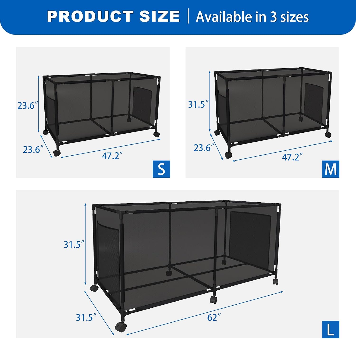 271 Gal Super Large Capacity pool storage | For Outdoor Pools/courtyard/Beaches, Stores Swimming Rings/Floaters & More,With Lockable Wheels, Portable & Space-Saving,pool float storage (L)