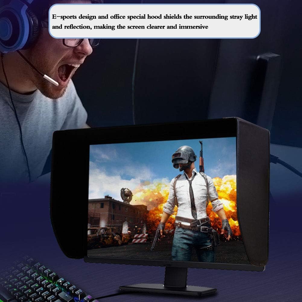 27-Inch Computer Screen Hood, Anti-Stray Light and Anti-Peeping Eye Protection Baffle, Suitable for Apple iMac/Imacpro Model Computers, Suitable for Frame Width 65CM,Silver